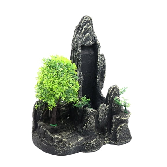 Fish Tanks Stone Waterfall Simulation Landscape Large Rockery FishTank Landscaping Fish Tanks Mountain Rockery