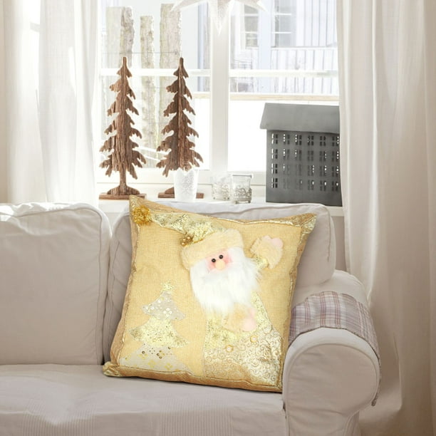 Hot Deal Santa Claus Snowman Throw Pillow Cover Home Gold Christmas Throw Pillow Sofa Pillow Cushion Rwvbm Walmart