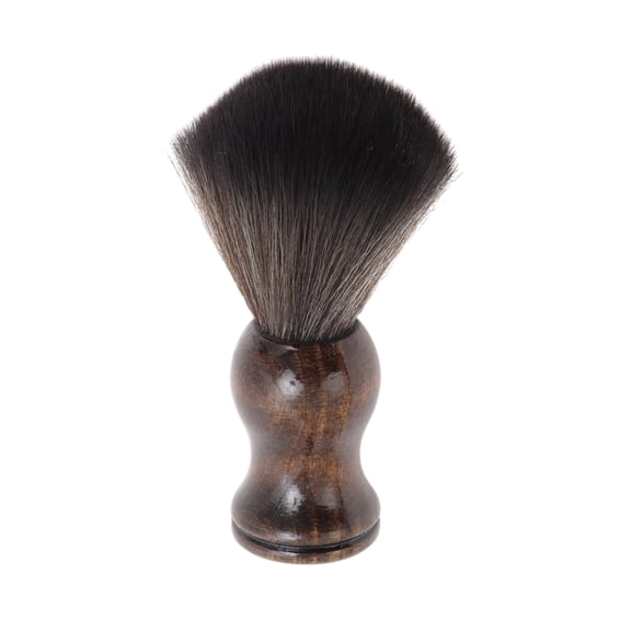 Unique Bargains 1 Pc Durable Shaving Brush for Home 4.25"x1.3" Brown Wood Handle Nylon Hair