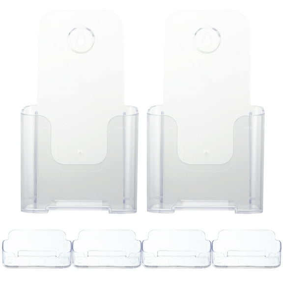 OUNONA  Display Stand Wall Mount Bookshelf Business Card Holder for Desk Flyer File Office