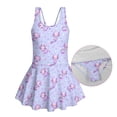 thumbnail image 6 of Uourmeti Cartoon Axolotl & Star Print Skirted One-Piece Swimsuit for Girls - Quick Dry, Stretchy Swim Dress for Beach & Pool Vacation, 6 of 8