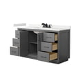 thumbnail image 6 of Wyndham Collection WCF111160SGBGTUS3MXX Icon 60" Free Standing Single Basin Vanity Set -, 6 of 7