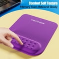 thumbnail image 3 of Mouse Pad con Soporte para Muñeca, Diseño Ergonómico Que Alivia el Dolor Del Túnel Carpiano, Mouse Pad de Memory Foam para Escritorio de Computadora con Base Antideslizante de PU, Morado, 3 of 8