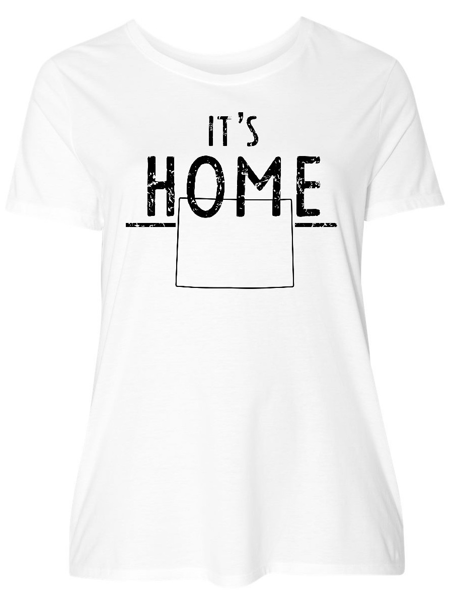 Wyoming Outline Distressed Text Adult 