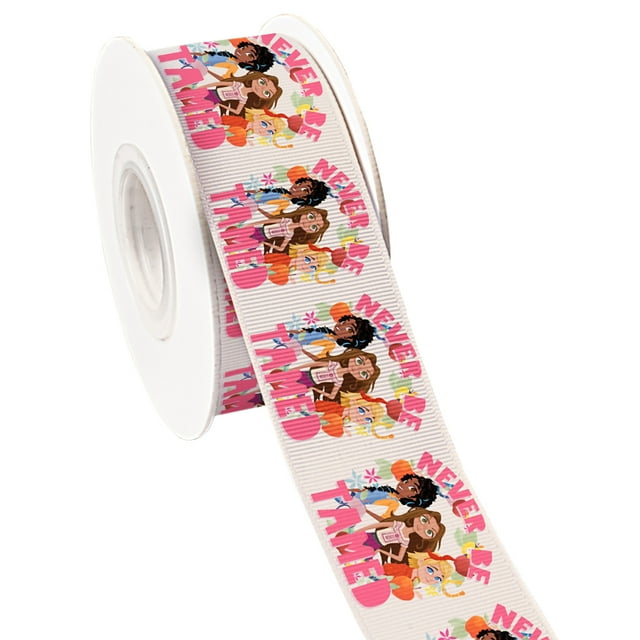 Cute Cartoon Horse Printed Grosgrain Satin Ribbon for Gift Wrapping Hair Bow Craft Accessory 50 Yards Jiayi