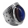 thumbnail image 3 of Anillo retro de plata con grabado de águila vívida que cambia de humor, 3 of 9