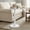 Cloud White, variant on LEDREM Round Side Table for Small Spaces, Solid Wood Leg Mid-Century Modern End Table for Living Room and Bedroom, Chestnut Walnut