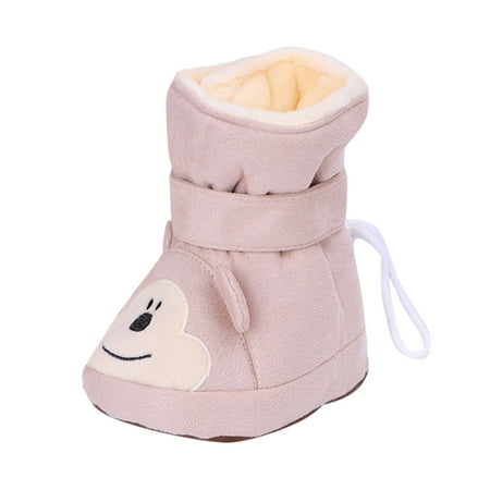 

Baby Shoes Toddler Boots Soft Bottom Toddler Shoes Plus Velvet Thick Non-Slip Large Cotton Shoes