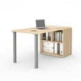 thumbnail image 3 of Bestar i3 Plus Computer Desk in Bark Gray & White, 3 of 8