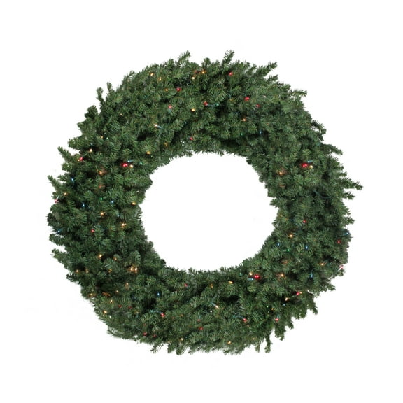 Northlight 60" Prelit Commercial Canadian Pine Artificial Christmas Wreath - Multi Lights