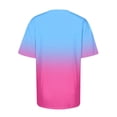 thumbnail image 4 of Women's Casual Short Sleeve T-Shirts with Gradient Design - Crew Neck Tees for Spring and Summer Versatile Comfort, 4 of 4