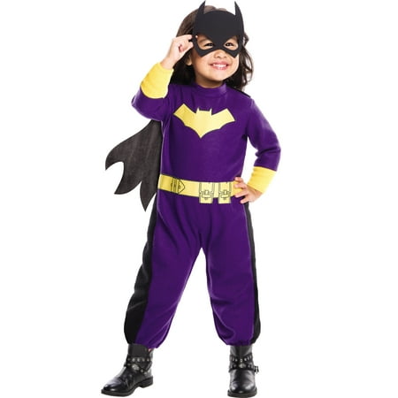 Dc comics batgirl toddler girls superhero costume romper-todd Toddler (2-4t)
