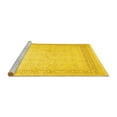 thumbnail image 2 of Ahgly Company Machine Washable Indoor Rectangle Abstract Yellow Contemporary Area Rugs, 7' x 9', 2 of 4