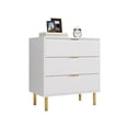 thumbnail image 6 of Dresser for Bedroom,Modern 3 Drawer Dresser with Gold Handle,Wood Chest of Drawers for Living Room Hallway,Entryway,White, 6 of 7