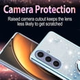 thumbnail image 4 of for Samsung Galaxy S25 Plus (Not S25) 6.7" Case, Flowers Floral Design Bling Clear Glitter Sparkle Diamond Soft TPU Silicone Cover with Ring Kickstand for Samsung Galaxy S25 Plus HSF-Blue, 4 of 7