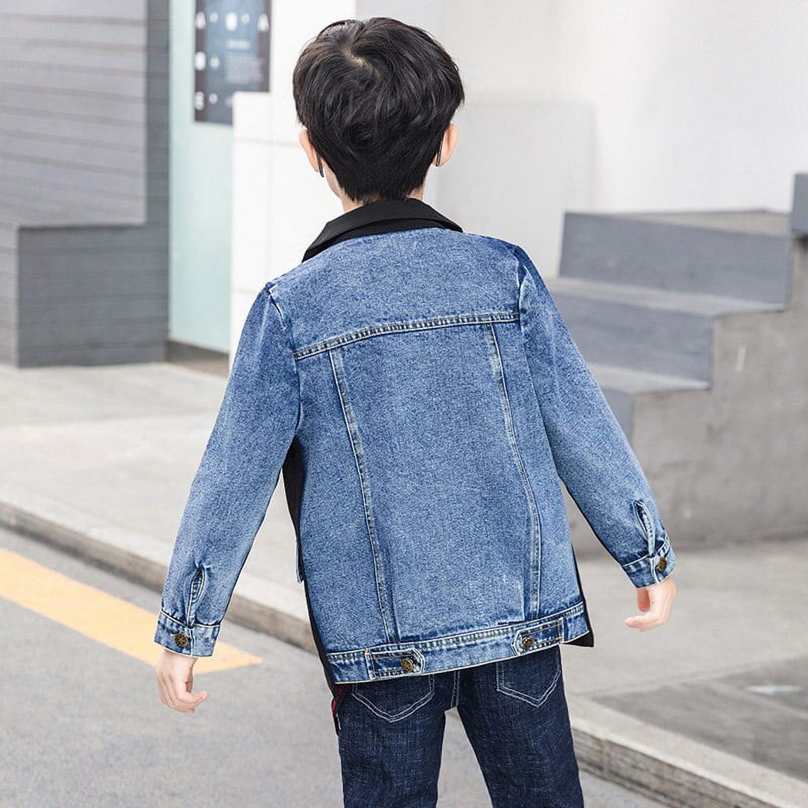 Boy Denim Jackets Kids Jeans Coat Children Splice Outerwear Clothing Spring Autumn Boys Formal Party Casual Clothes 4 To 13Years Walmart