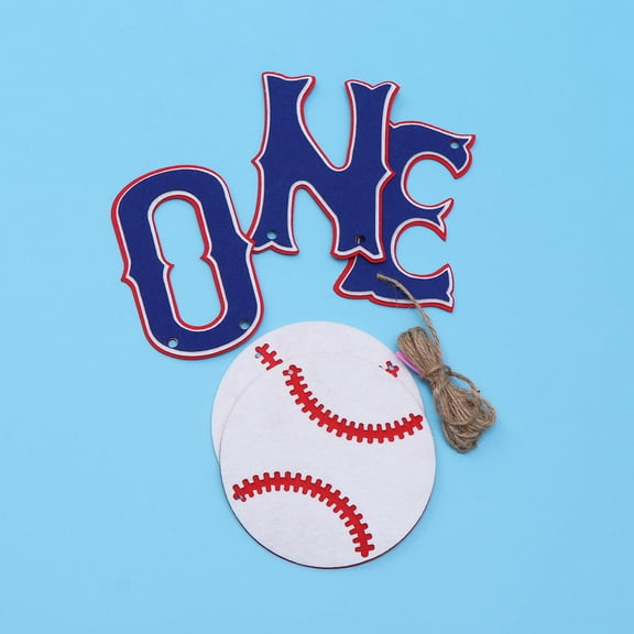 Raindrops Baseball Theme Garland for Decoration Made of Felt Perfect for Birthday Parties and Home Hanging 6.5 Feet