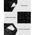 thumbnail image 7 of Little Donkey Andy Women's Quilted Jacket Lightweight Warm Winter Puffer Jackets Long Sleeve Padded Coats Outwear With 6 Pockets Black, X-Small, 7 of 7