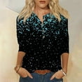 thumbnail image 2 of White Long Sleeve Shirt Mother'S Day 3/4 Sleeve Cool Shirts Women Seaside Tunic, 2 of 5