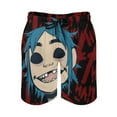 thumbnail image 2 of Gorillaz Men's Swim Trunks Board Shorts Drawstring Elastic Waist Quick Dry Swimsuits Beach Shorts with Pockets L, 2 of 8
