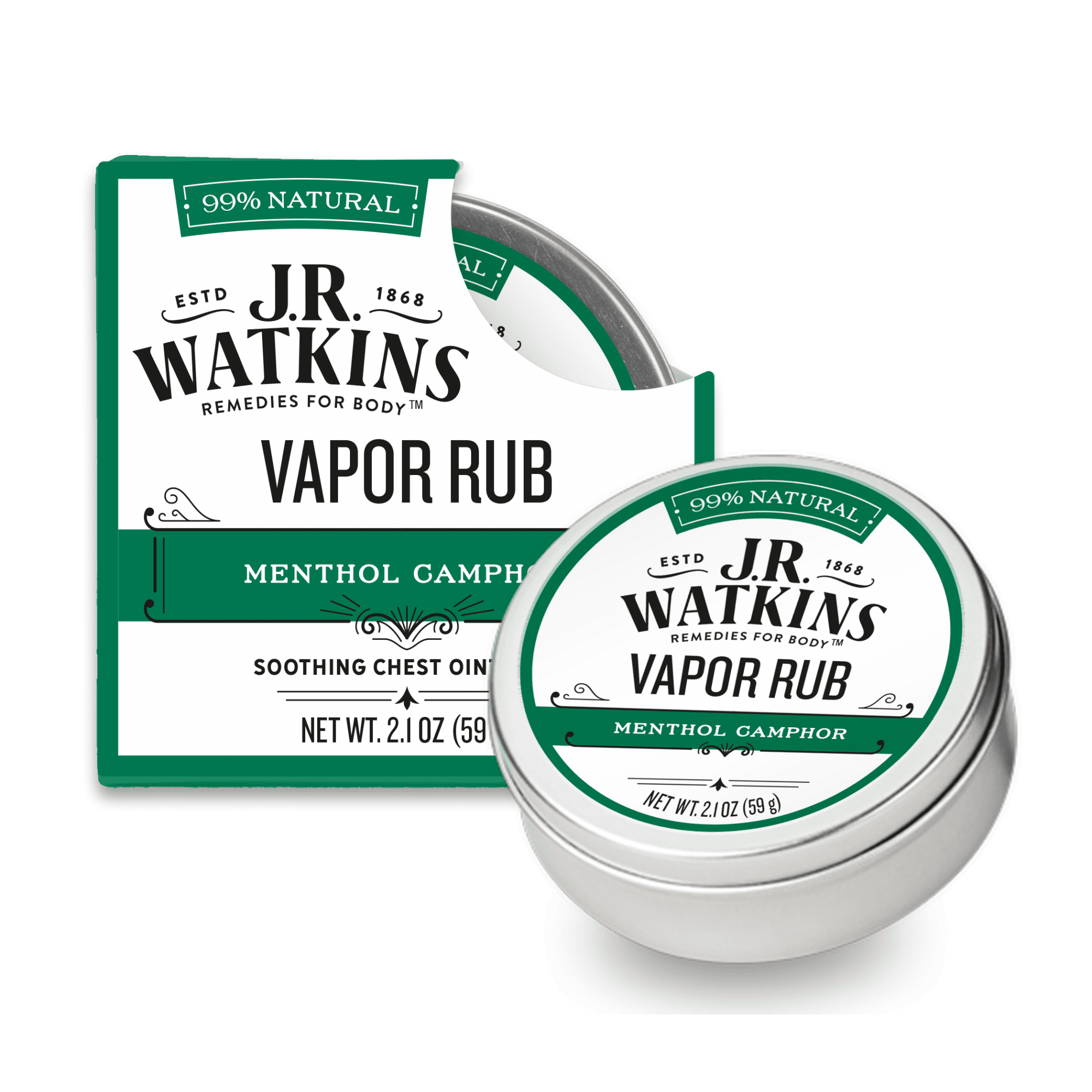 J R Watkins Menthol Camphor Vapor Rub 4 12 Oz Walmart Com Walmart Com