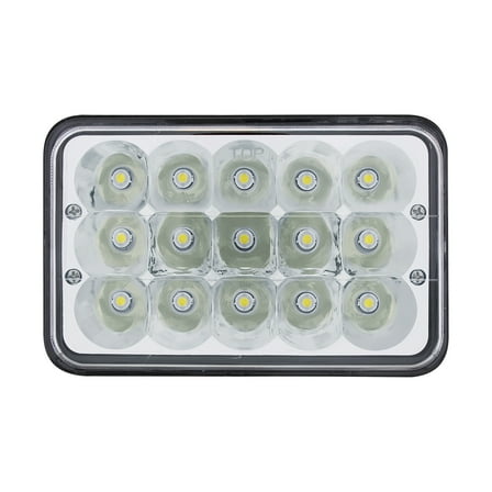 (2) ULTRALIT - 4" x 6" 15 High Power LED 6000K Rectangular Lights