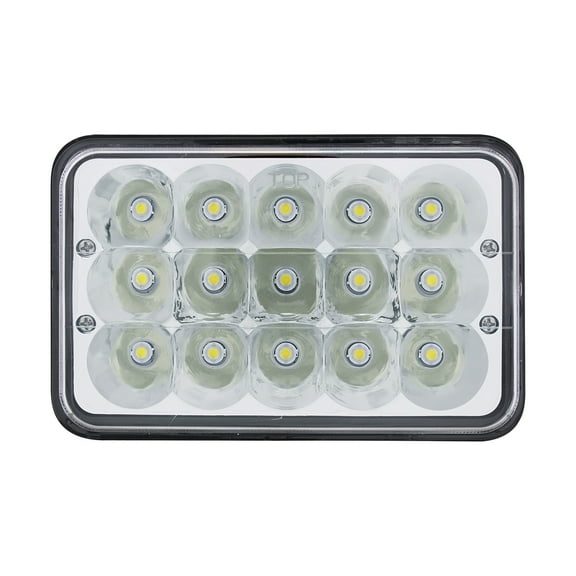 (2) ULTRALIT - 4" x 6" 15 High Power LED 6000K Rectangular Lights