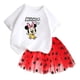 thumbnail image 5 of Conjunto de 2 piezas de camiseta y falda de algodón para niña, falda tutú de princesa de ballet esponjosa, traje de falda de encaje para fiesta de cumpleaños y boda, 5 of 5