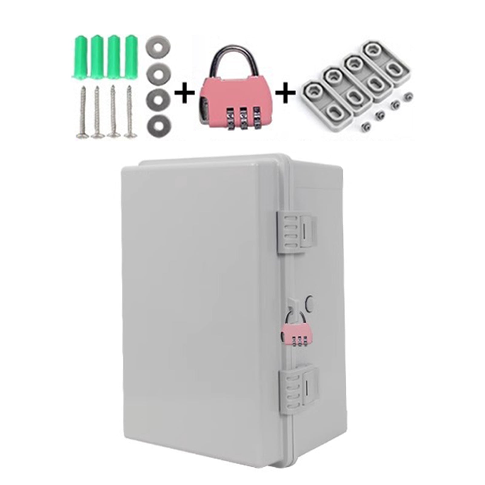 Waterproofed Electrical Box Lockable Design for Outdoor Use ABS Construction Protects Against Rain Dusts