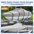 thumbnail image 3 of RVMasking 1400D Reinforced Boat Cover with Storage Bag Trailerable Marine Grade Waterproof Boat Cover Fits Bass Boat, V-Hull, Runabout, Length: 17'-19', Beam Width 96", 3 of 8
