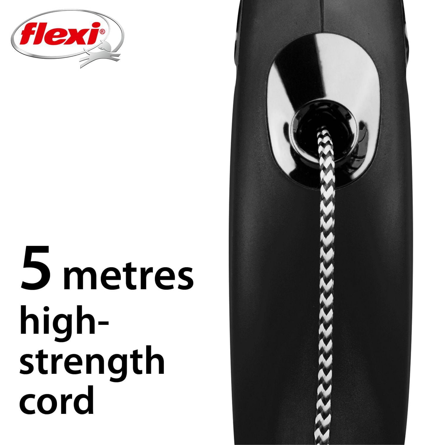 Flexi New Classic Cord Retractable Dog Leash 5m/16ft