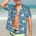 thumbnail image 5 of Lsque Poodle Dog pattern Hawaiian Shirt for Men, Unisex Summer Beach Casual Short Sleeve Button Down Shirts-3X-Large, 5 of 9