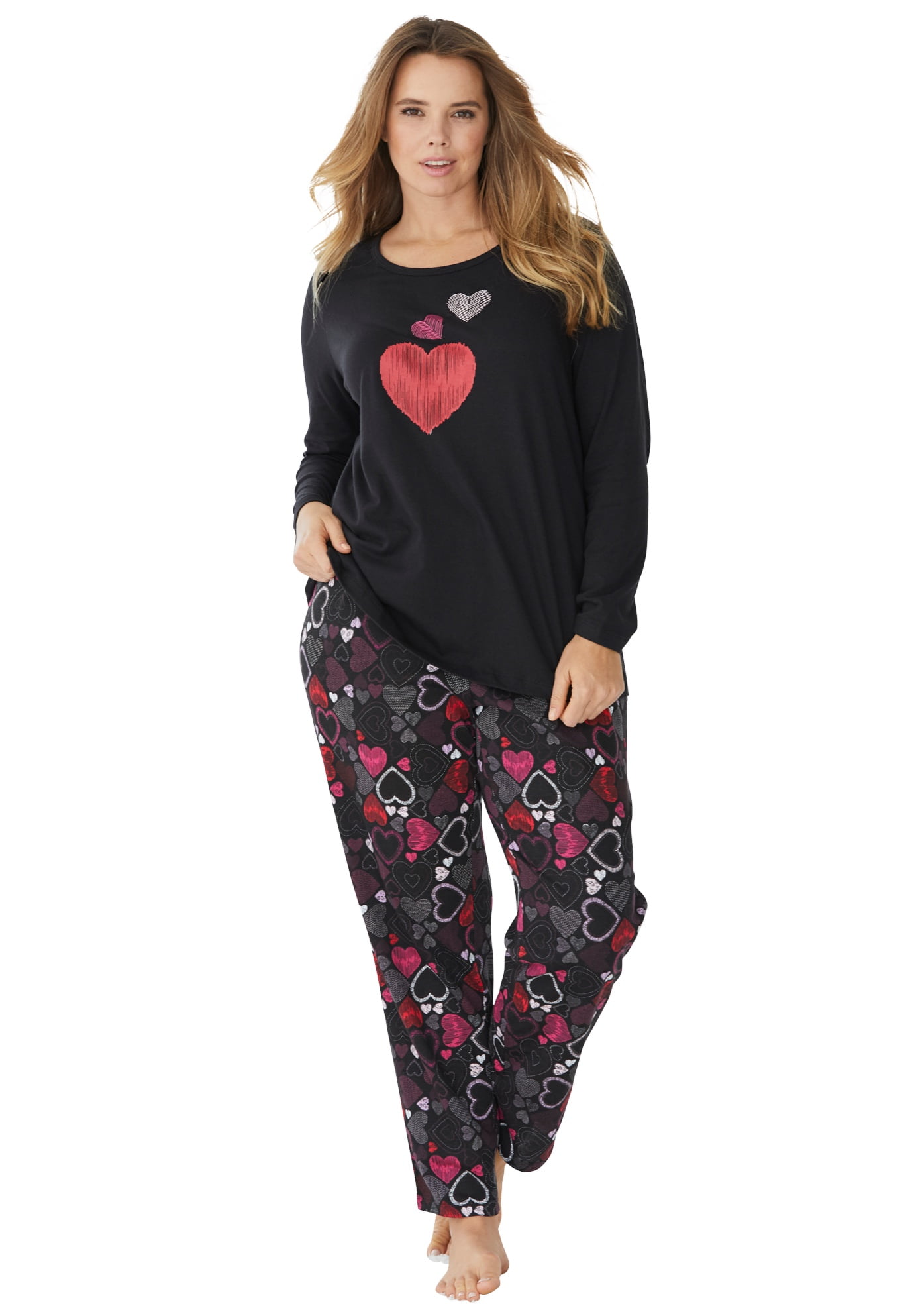 dreams-co-dreams-co-women-s-plus-size-long-sleeve-knit-pj-set