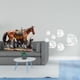 thumbnail image 2 of Estatua De Caballo, Escultura De Resina, Adorno Y Adhesivos De Pared De Peces Con Espejo Acrílico Para Decoración Del Hogar, La Oficina O La Sala De Estar Para Amantes De Los Animales, 2 of 8