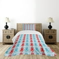 thumbnail image 4 of Ambesonne Octopus Quilted Bedspread Set 2 Pcs, Love Themed Animals, Twin Size, Dark Coral Pale Blue, 4 of 5
