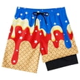 thumbnail image 3 of shoper Boys Swim Trunks with Compression Liner, Toddler Swimsuit Kids Swim Shorts Bathing Suits Boxer Brief Swimming Trunks Beach Swim Pool Wear for Summer, 3 of 3