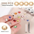 thumbnail image 2 of Uxcell 2000 Pcs Flatback Crystal Rhinestones, Resin Crystal Gems with Tweezer Dotting Pen Non Hotfix for Bedazzling Tumblers Mugs Bottles Nail DIY Crafts(SS20 5mm, Champagne), 2 of 6