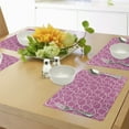 thumbnail image 4 of Ambesonne Hot Pink Place Mats Set of 4, Abstract Giraffe Skin, Standard Size, White Pink, 4 of 6