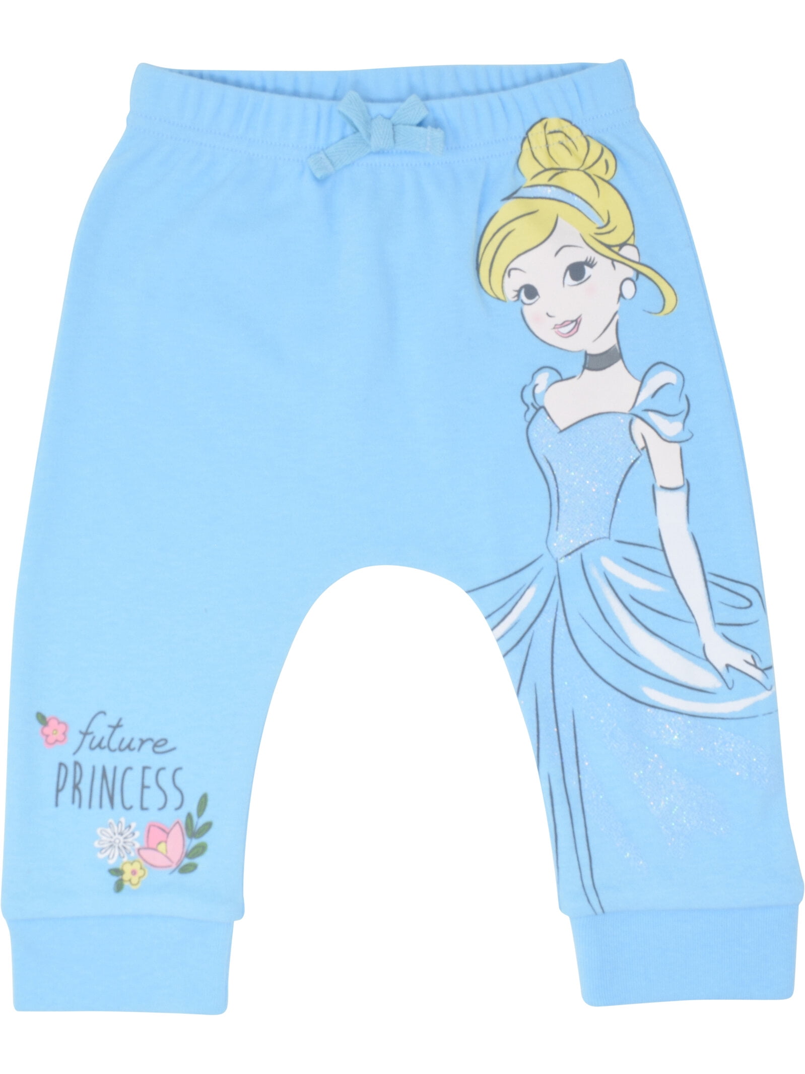 Disney Princess Belle Aurora Cinderella Infant Baby Girls 3 Pack Pants Newborn to Infant