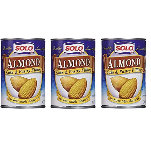Solo Almond Cake and Pastry Filling 12.5oz, 2 Cans by Solo Foods. New 3 Pack