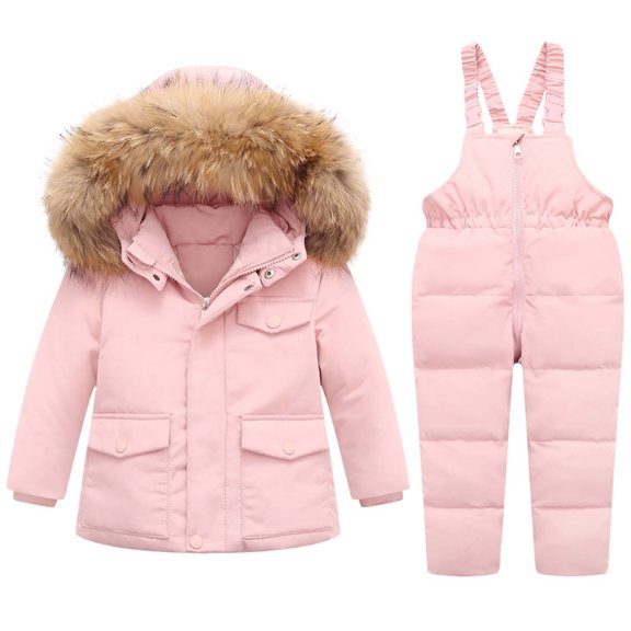 Odeerbi Child's Baby Boy's Girl's Down Warm Jacket Coat Jumpsuit Rompers Suit Winter Windproof Ski Suit