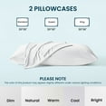thumbnail image 6 of Sleep Zone Nanotex Cooling Pillowcases - 2 Pack, Silky Pillow Cases for Hair and Skin, Breathable Bedding for Summer and Hot Sleepers, Zippered Pillow Covers(White, King), 6 of 7