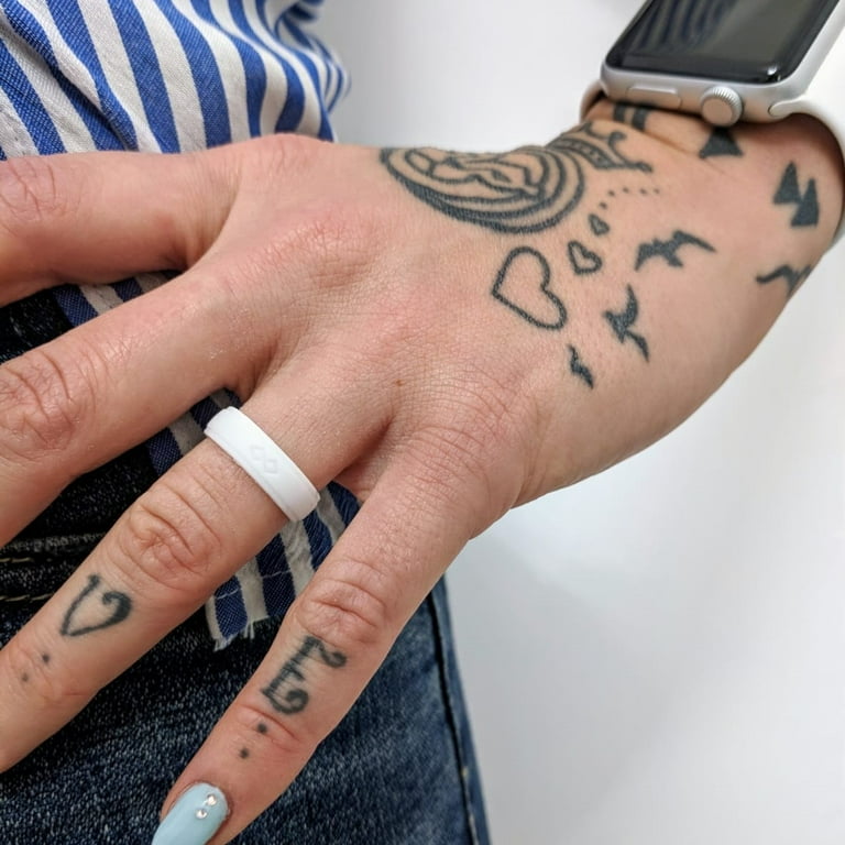 Silicone Wedding Rings Wedding Bands/ Rubber- Rings Set