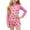Pink, variant on Girls 2 Piece Swimsuit Long Sleeve Crew Neck Tops Elastic Waist Shorts Cute Print Modest Bathing Suit (14-15Years, Mint Green)