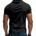 thumbnail image 4 of WTOBBY Men's Casual Short Sleeve Polo Shirt Breathable, Quick Dry Fabric, Business Casual Collared Shirt for Men, Lightweight Moisture Wicking Top for Everyday Wear,Black L, 4 of 8