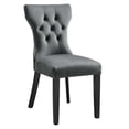 thumbnail image 2 of Modway Silhouette 20" Modern Fabric Dining Chairs in Black/Gray (Set of 2), 2 of 8