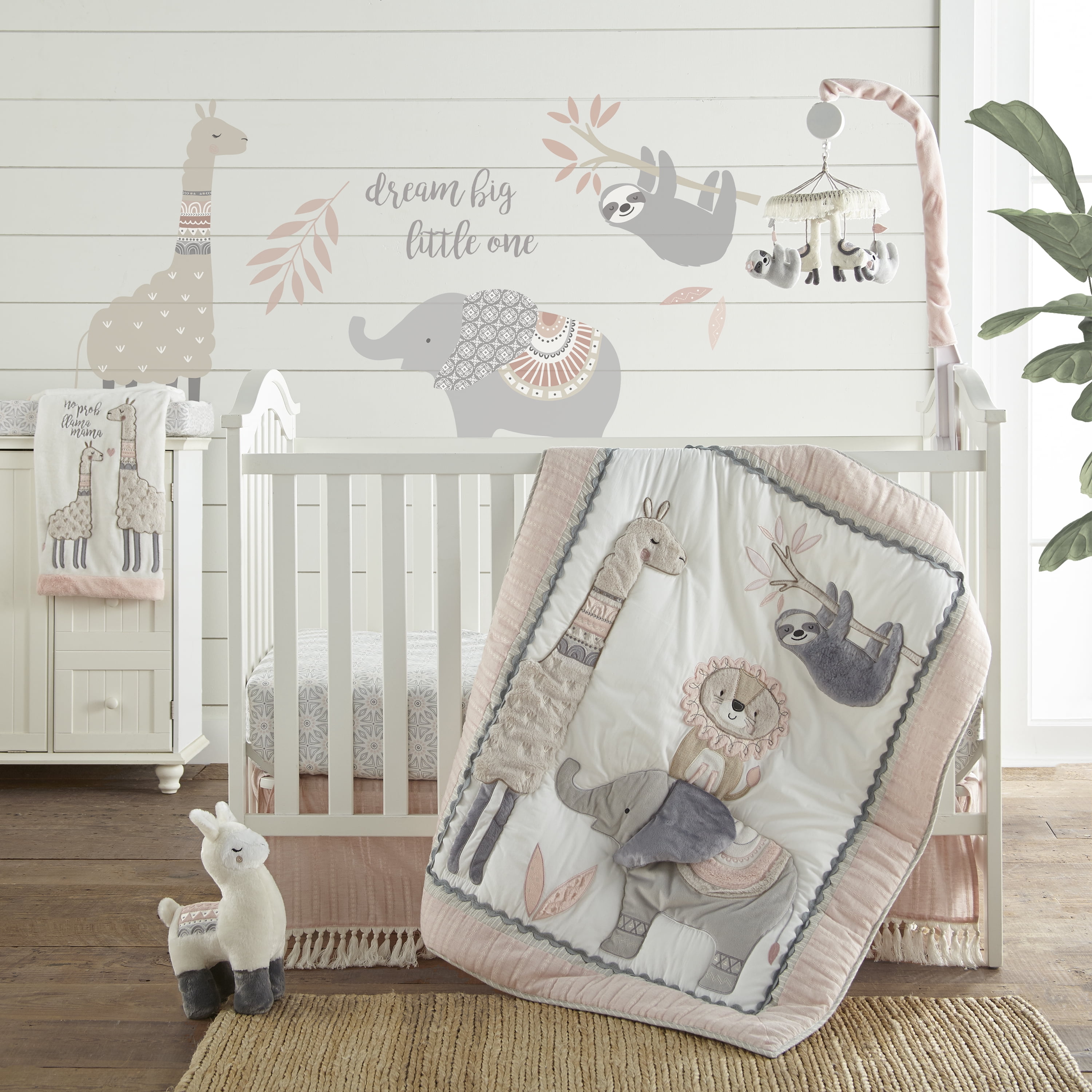 Levtex Home Imani Crib Fitted White Medallions Bed Sheet, 100% Cotton – Gentle on Baby's Skin