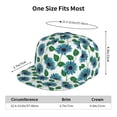 thumbnail image 6 of Daiia Blue Sunflowers print Flat Bill Hats Flat Brim Trucker Cap Baseball Cap Adjustable Classic Low Profile Hat Unconstructed Plain Cap, 6 of 9