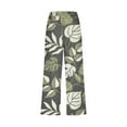 thumbnail image 5 of DeHolifer Womens Carpri Pants Elastic Waist Floral Print Drawstring Wide Leg Loose Casual Trousers with Pocket Brown XL, 5 of 5