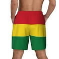 thumbnail image 2 of Men's 2 in 1 Swim Trunks with Compression Liner Reggae Rasta Flag Quick Dry Beach Shorts, 2 of 6